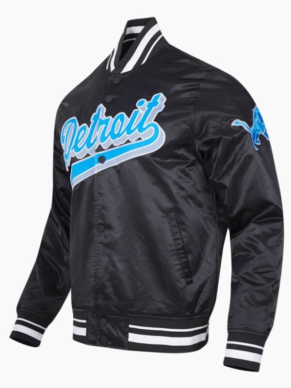 NFL Detroit Lions Script Tail Satin Jacket