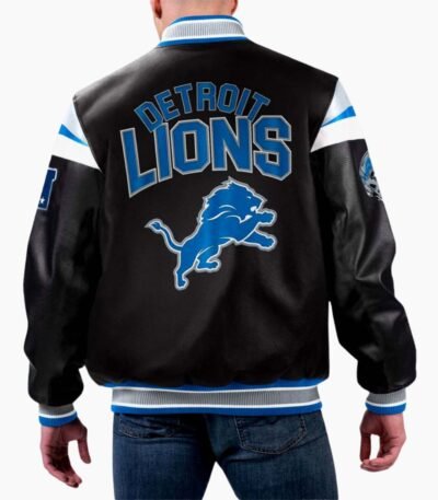 NFL Detroit Lions Varsity Leather Jacket