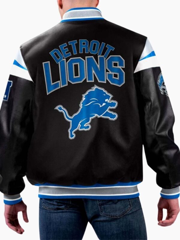 NFL Detroit Lions Varsity Leather Jacket