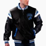 NFL Detroit Lions Varsity Leather Jacket