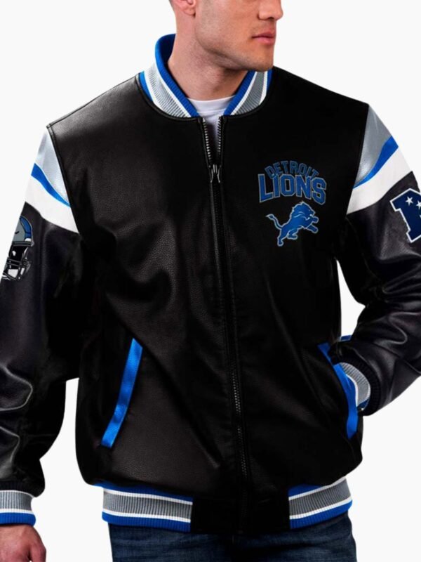 NFL Detroit Lions Varsity Leather Jacket