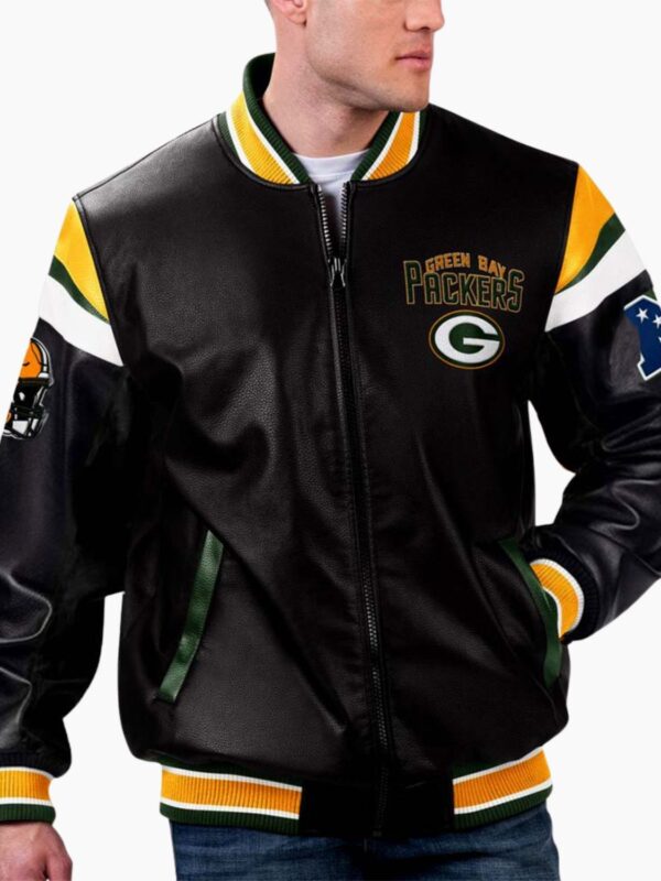 NFL Green Bay Packers Varsity Leather Jacket