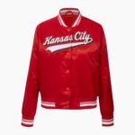 NFL Kansas City Chiefs Script Tail Satin Jacket