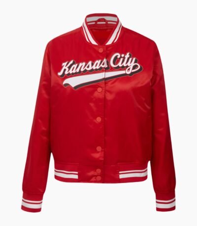 NFL Kansas City Chiefs Script Tail Satin Jacket