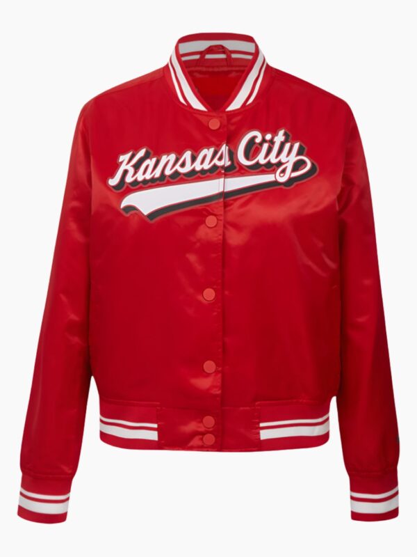 NFL Kansas City Chiefs Script Tail Satin Jacket