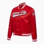 NFL Kansas City Chiefs Script Tail Satin Jacket