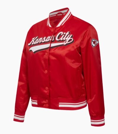 NFL Kansas City Chiefs Script Tail Satin Jacket