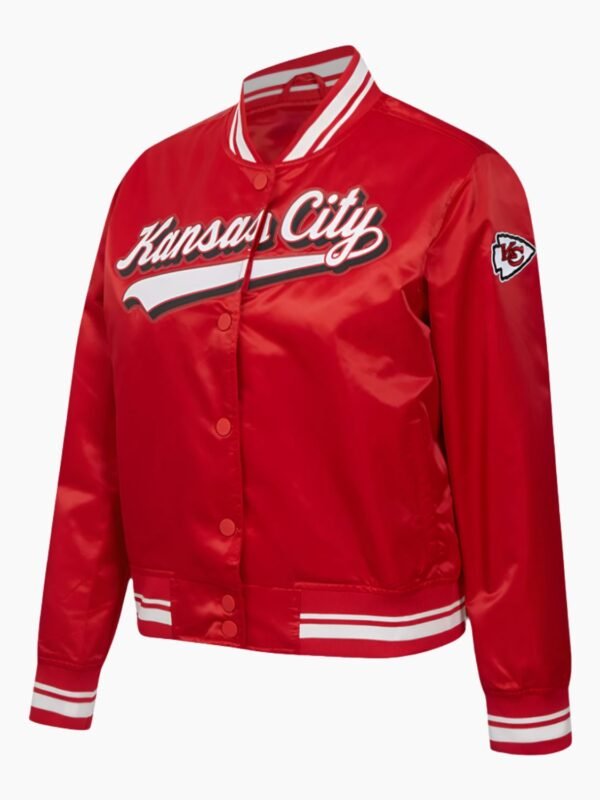 NFL Kansas City Chiefs Script Tail Satin Jacket