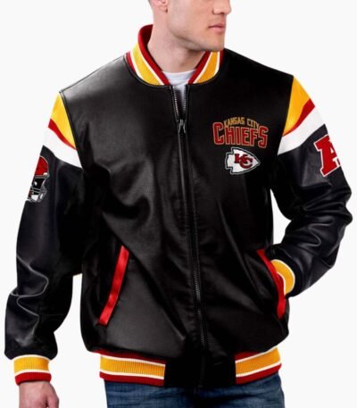 NFL Kansas City Chiefs Varsity Leather Jacket