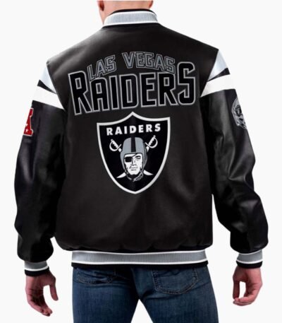 NFL Las Vegas Raiders Varsity Leather Jacket