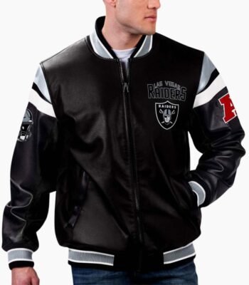 NFL Las Vegas Raiders Varsity Leather Jacket