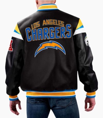 NFL Los Angeles Chargers Multicolor Varsity Leather Jacket