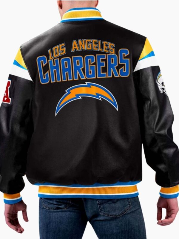 NFL Los Angeles Chargers Multicolor Varsity Leather Jacket