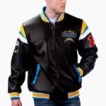 NFL Los Angeles Chargers Multicolor Varsity Leather Jacket