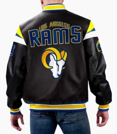 NFL Los Angeles Rams Multicolor Varsity Leather Jacket