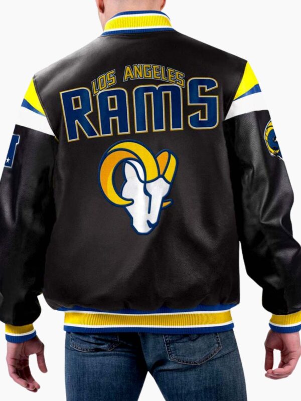 NFL Los Angeles Rams Multicolor Varsity Leather Jacket