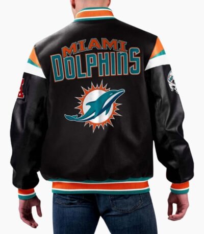 NFL Miami Dolphins Varsity Leather Jacket
