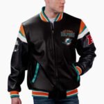 NFL Miami Dolphins Varsity Leather Jacket