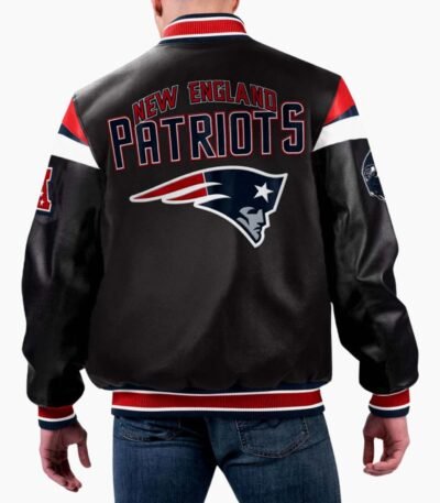 NFL Multi New England Patriots Varsity Leather Jacket