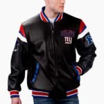 NFL New York Giants Varsity Leather Jacket