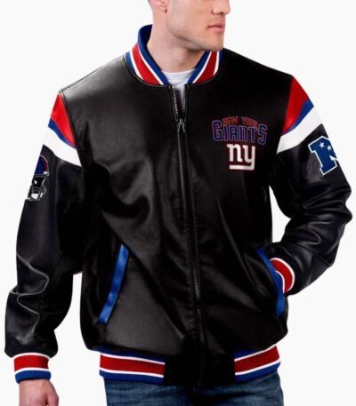 NFL New York Giants Varsity Leather Jacket