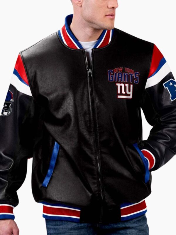 NFL New York Giants Varsity Leather Jacket