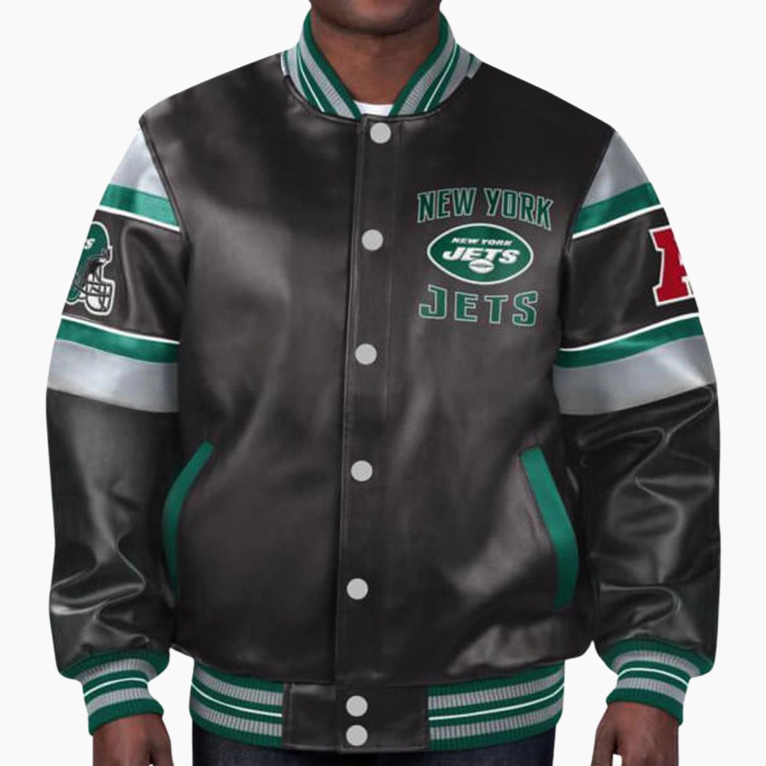 NFL New York Jets Multi Leather Jacket NFL New York Jets Multi Leather Jacket