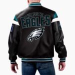 NFL Philadelphia Eagles Multicolor Varsity Leather Jacket