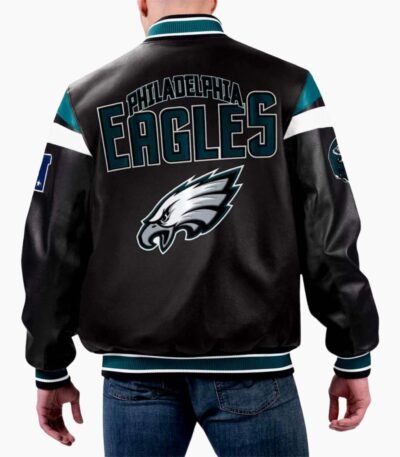 NFL Philadelphia Eagles Multicolor Varsity Leather Jacket