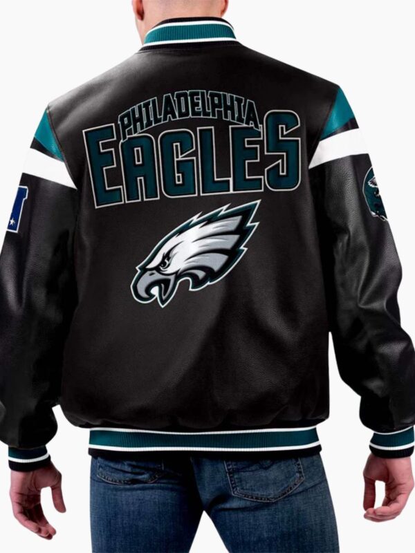 NFL Philadelphia Eagles Multicolor Varsity Leather Jacket