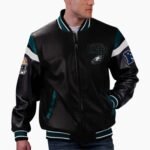 NFL Philadelphia Eagles Multicolor Varsity Leather Jacket
