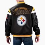 NFL Pittsburgh Steelers Varsity Leather Jacket