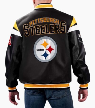 NFL Pittsburgh Steelers Varsity Leather Jacket