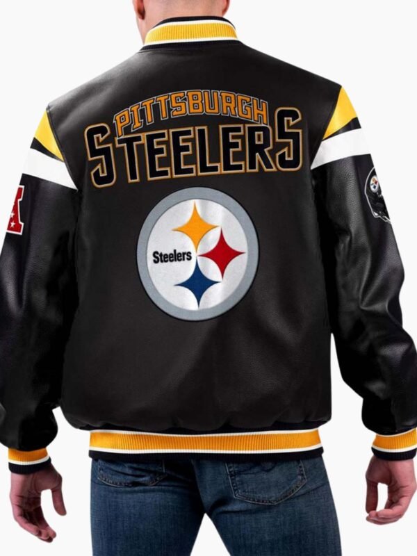 NFL Pittsburgh Steelers Varsity Leather Jacket