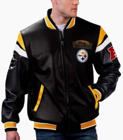 NFL Pittsburgh Steelers Varsity Leather Jacket