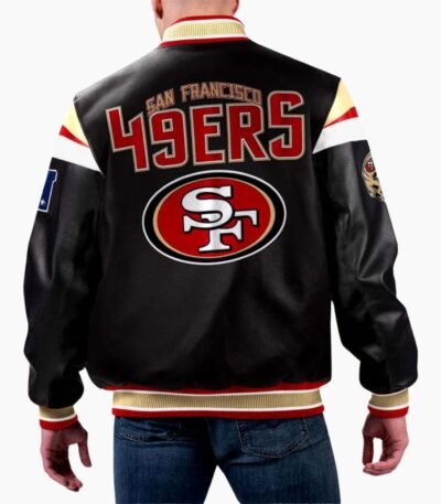 NFL San Francisco 49ers Multicolor Varsity Leather Jacket