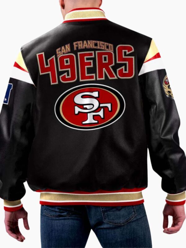 NFL San Francisco 49ers Multicolor Varsity Leather Jacket