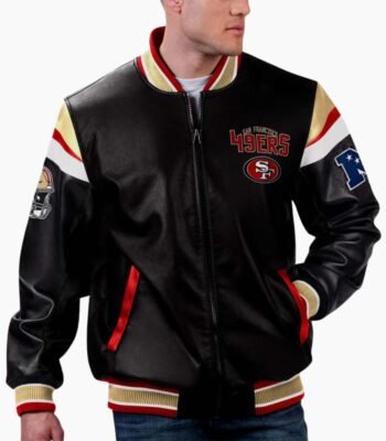 NFL San Francisco 49ers Multicolor Varsity Leather Jacket