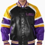 Sports LSU Tigers Defense Pleather Leather Varsity Jacket