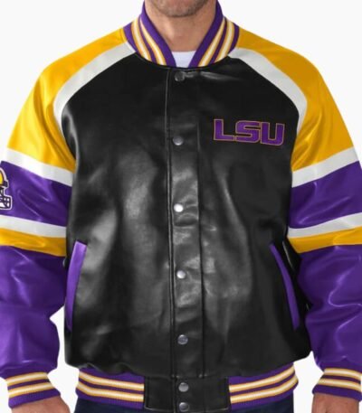 Sports LSU Tigers Defense Pleather Leather Varsity Jacket