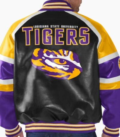 Sports LSU Tigers Defense Pleather Leather Varsity Jacket