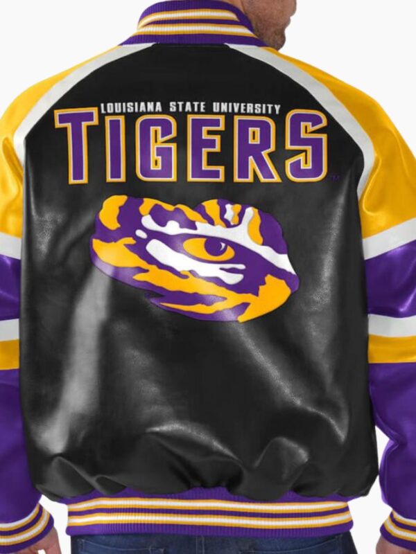 Sports LSU Tigers Defense Pleather Leather Varsity Jacket