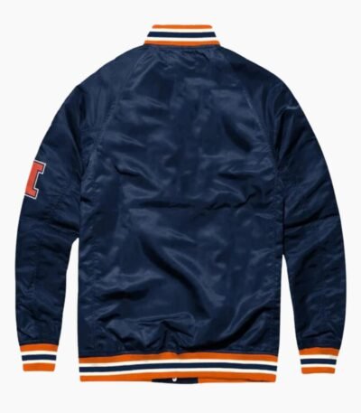 VTG University Of Illinois Script Satin Jacket