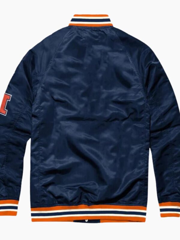 VTG University Of Illinois Script Satin Jacket