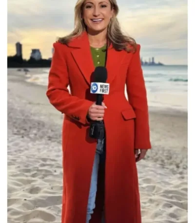 10 News First Liz Cantor Red Coat