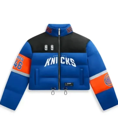Knicks vs. Cavaliers Game 2 Mariska Hargitay Puffer Jacket