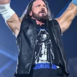 Royal Rumble 2026 AJ Styles Black Leather Vest