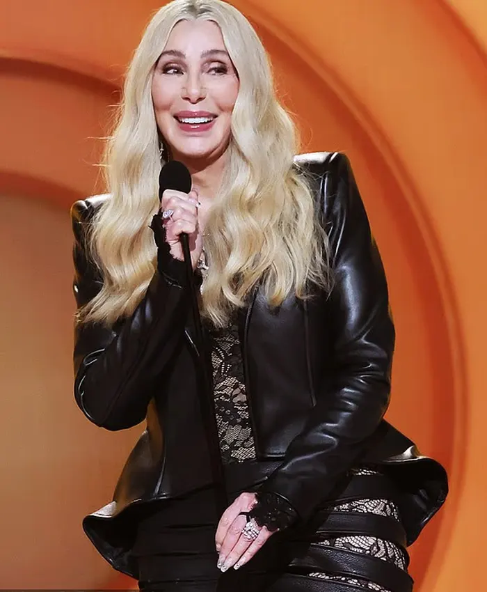 68th GRAMMY Awards 2026 Cher Black Leather Jacket 68th GRAMMY Awards 2026 Cher Black Leather Jacket