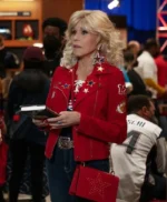 80 For Brady Jane Fonda Red Jacket