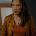A Hollywood Christmas Jessika Van Brown Bomber Jacket